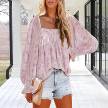 Laden Sie das Bild in den Galerie-Viewer, Langarmshirts für Damen mit quadratischem Ausschnitt