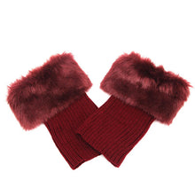 Laden Sie das Bild in den Galerie-Viewer, Damen Warme Stiefelüberzüge mit Pelzbesatz