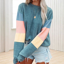 Laden Sie das Bild in den Galerie-Viewer, Kontrast-Sweatshirt mit Rundhalsausschnitt