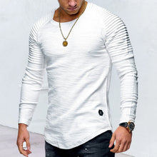 Laden Sie das Bild in den Galerie-Viewer, Langärmliges Zerknittertes T-Shirt für Herren