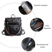 Laden Sie das Bild in den Galerie-Viewer, Vintage-Rucksack für Damen mit großem Fassungsvermögen