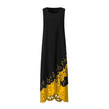 Laden Sie das Bild in den Galerie-Viewer, Gefälschtes zweiteiliges ärmelloses unregelmäßiges Kleid für Damen