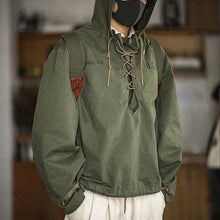 Laden Sie das Bild in den Galerie-Viewer, Vintage-Hoodie mit Schnüren