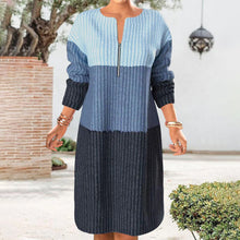 Laden Sie das Bild in den Galerie-Viewer, Farbblockkleid mit Reißverschluss