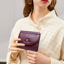 Laden Sie das Bild in den Galerie-Viewer, Damen faltbare Ledergeldbörse