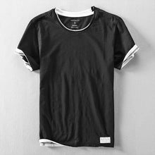 Laden Sie das Bild in den Galerie-Viewer, Herren Sommer Lässiges T-Shirt mit O-Ausschnitt
