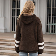 Laden Sie das Bild in den Galerie-Viewer, Lockerer Langärmliger Plüsch-Kapuzenpullover