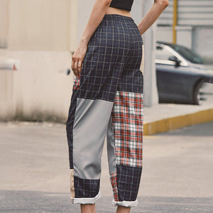 Unregelmäßig Karierte Freizeithose