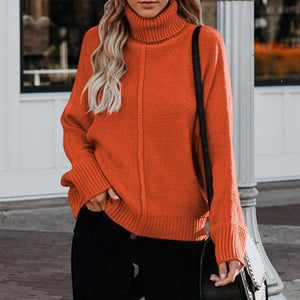Gestrickter Rollkragenpullover