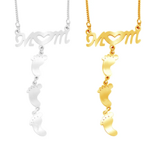 Laden Sie das Bild in den Galerie-Viewer, Edelstahl Halskette mit Puppenfüßen