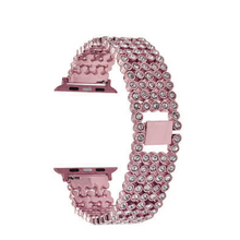 Laden Sie das Bild in den Galerie-Viewer, Iwatch Metallarmband mit Strasssteinen