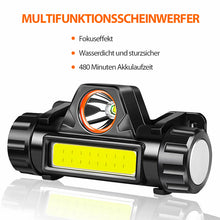 Laden Sie das Bild in den Galerie-Viewer, Multifunktionale wasserdichte Stirnlampe mit Magnet