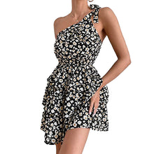Laden Sie das Bild in den Galerie-Viewer, Süßes Schulterfreies Blumenkleid