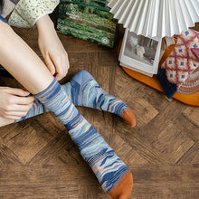 Laden Sie das Bild in den Galerie-Viewer, Langstapelige Ölgemälde Baumwollsocke