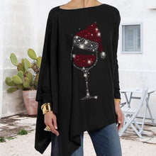 Laden Sie das Bild in den Galerie-Viewer, Rotwein-Glas-unregelmäßiges T-Shirt