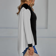 Laden Sie das Bild in den Galerie-Viewer, Lässiges Damenhemd mit Kontrastnähten und V-Ausschnitt