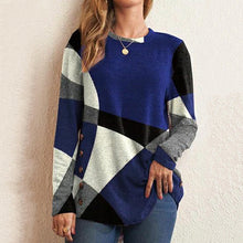 Laden Sie das Bild in den Galerie-Viewer, Kontrastierendes Geometrisches T-Shirt