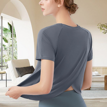 Laden Sie das Bild in den Galerie-Viewer, Geschlitztes Yoga-T-Shirt
