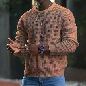 Langärmliger Pullover mit Rundhalsausschnitt