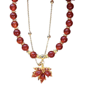 Roter Ahornblatt-Schmuck