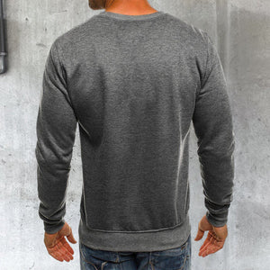 Lässiger Lockerer Einfarbiger Langarm-Pullover für Herren