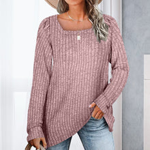 Laden Sie das Bild in den Galerie-Viewer, Square Neck Pit Strip Gebürsteter Freizeitpullover