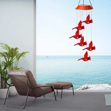 Laden Sie das Bild in den Galerie-Viewer, Solar roter- Vogel Wind Glockenspiel Licht