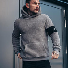 Laden Sie das Bild in den Galerie-Viewer, Langärmliges Lässiges Modisches Plüschiges Sweatshirt mit Kapuze