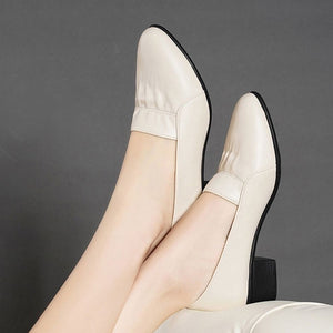 Rutschfeste Lederschuhe Mit Weicher Sohle Für Damen