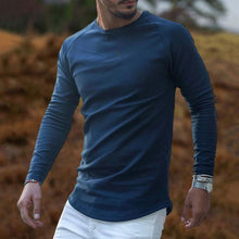 Laden Sie das Bild in den Galerie-Viewer, Minimalistisches Herren-Langarm-T-Shirt