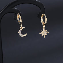 Laden Sie das Bild in den Galerie-Viewer, Sterne Mond Ohrringe