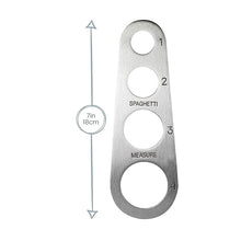 Laden Sie das Bild in den Galerie-Viewer, 4-Loch-Pasta-Messgerät aus Edelstahl