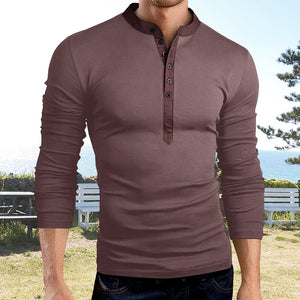 Muskel-T-Shirt mit Knopfleiste für Herren