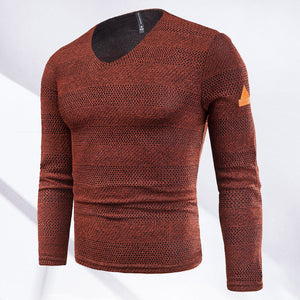 Modischer Hohler Langärmeliger Strickpullover
