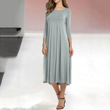 Laden Sie das Bild in den Galerie-Viewer, Neues Einfarbiges Elegantes Kleid Für Damen