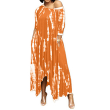 Laden Sie das Bild in den Galerie-Viewer, Unregelmäßiges Kleid mit Batikmuster