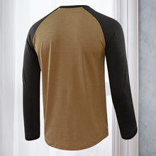Laden Sie das Bild in den Galerie-Viewer, Langärmliges Fitness-T-Shirt mit V-Ausschnitt und Farbkontrast