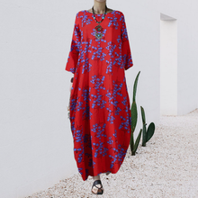 Laden Sie das Bild in den Galerie-Viewer, Vintage-Kleid mit Rundhalsausschnitt