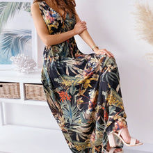 Laden Sie das Bild in den Galerie-Viewer, Sommer Damen bedrucktes Schnürkleid