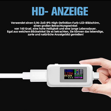 Laden Sie das Bild in den Galerie-Viewer, Farbbildschirm USB Strom- und Spannungsprüfer
