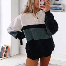 Laden Sie das Bild in den Galerie-Viewer, Lockeres Sweatshirt mit Rundhalsausschnitt für Damen