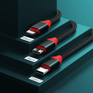 3-in-1 faltbares Ladekabel