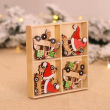 Laden Sie das Bild in den Galerie-Viewer, Weihnachtsschmuck aus Holz (12 Stück)