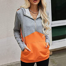 Laden Sie das Bild in den Galerie-Viewer, Kapuzen-Sweatshirt mit Reißverschluss und Tasche