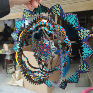3D Mandala Kinetischer Windspinner