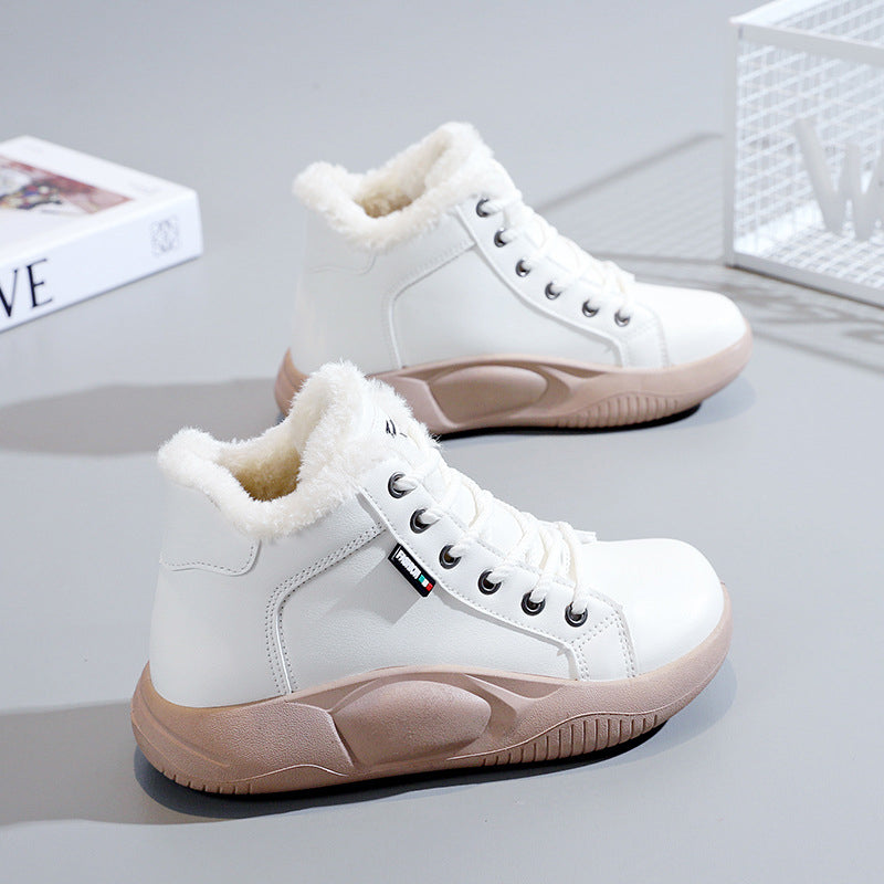 Damen High Top Freizeitschuhe mit dicken Sohlen