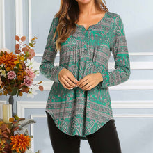 Laden Sie das Bild in den Galerie-Viewer, Bedrucktes, lockeres Langarm-T-Shirt