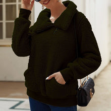 Laden Sie das Bild in den Galerie-Viewer, Einfarbiges Dickes Sweatshirt aus Lammfleece