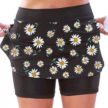 Laden Sie das Bild in den Galerie-Viewer, Mittelhohe Jogginghose mit Gänseblümchen-Print für Damen mit Seitentaschen