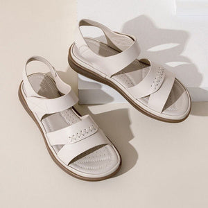 Damen Bequeme Sandalen mit Klettverschluss
